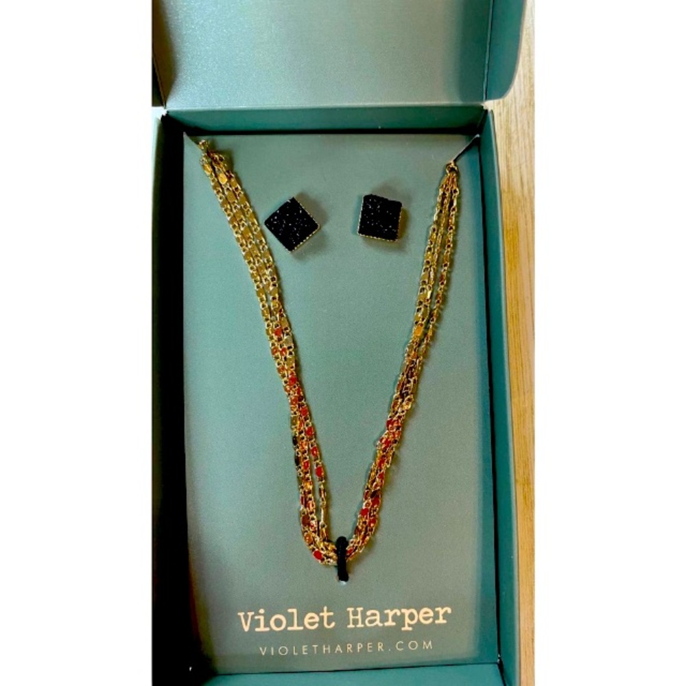 Violet Harper Necklace and earring set NWT